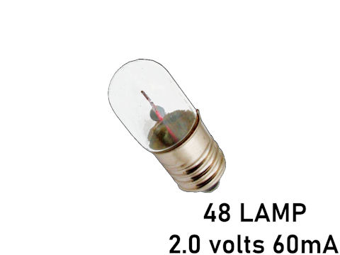   48 Lamp -  Miniature Sxrew Base 2.0V 60mA