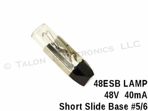   48ESB Lamp -  Short Slide Base #5/6  48V 40mA
