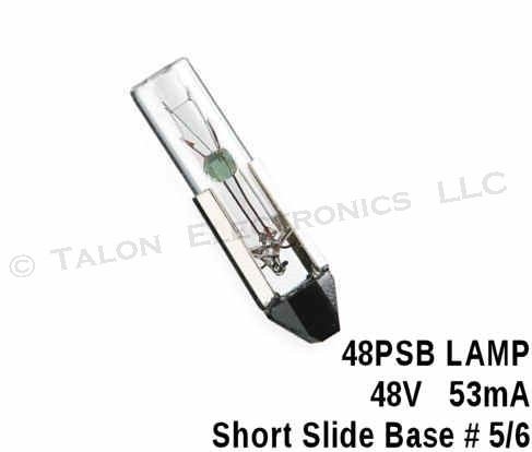   48PSB Lamp -  Short Slide Base #5/6  48V 53mA