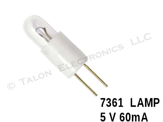 7361 Lamp - T-1-3/4  Bi-Pin 5V 60mA