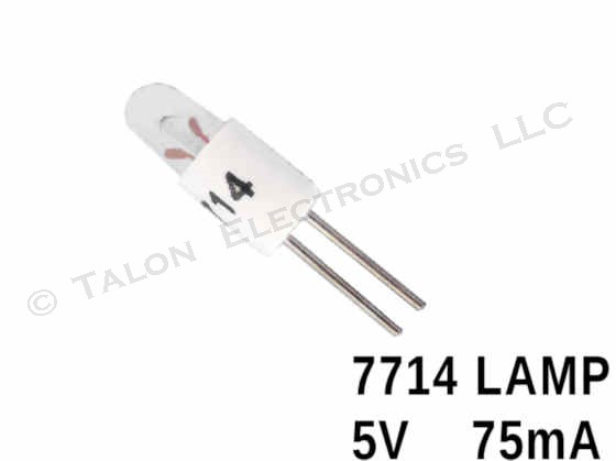 7714 Lamp - T-1  Bi-Pin  5V 75mA