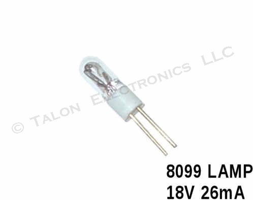 8099 Lamp - T-1 Subminiature Bi-Pin 18V 26mA