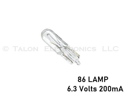   86 Lamp -  Miniature Wedge Base 6.3V 200mA