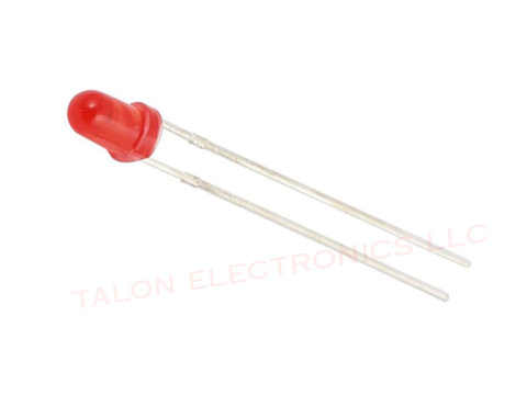        Red 3MM Diffused LED - Kingbright L34HD 3mcd 10mA