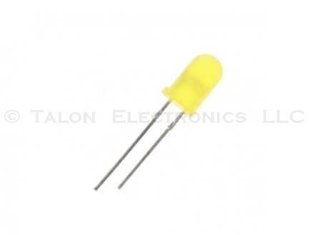      Yellow 5MM T1-3/4 Diffused LED 2.5VDC 20mA