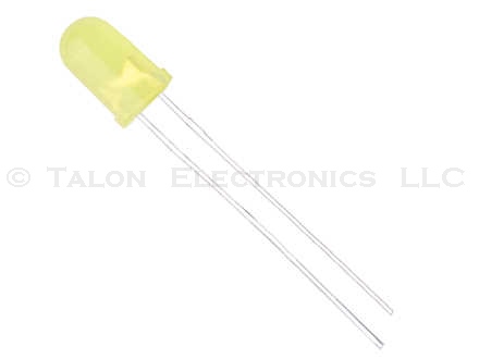       Yellow 5MM T1-3/4 Diffused LED 2.1VDC 30mA