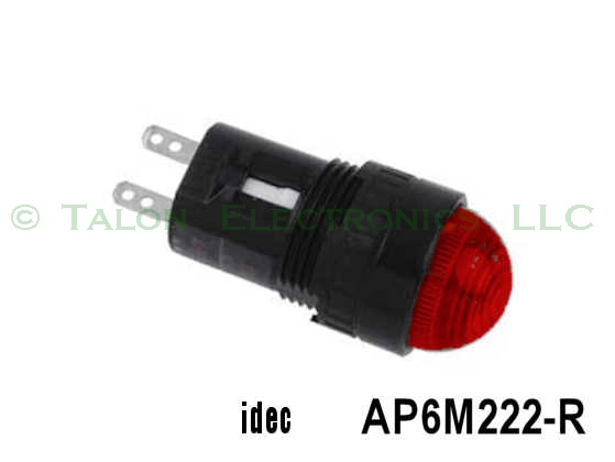  IDEC AP6M222-R 16mm Red Pilot Light 24 VDC 