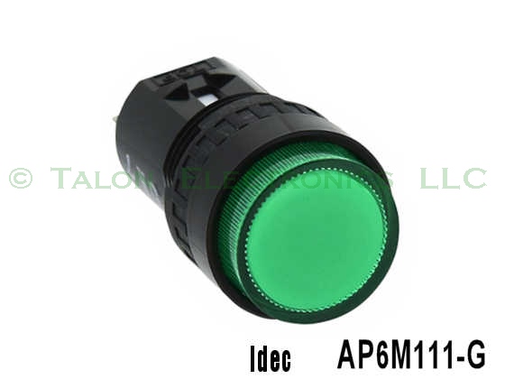  IDEC AP6M111-G 16mm Green Pilot Light 12 VDC 