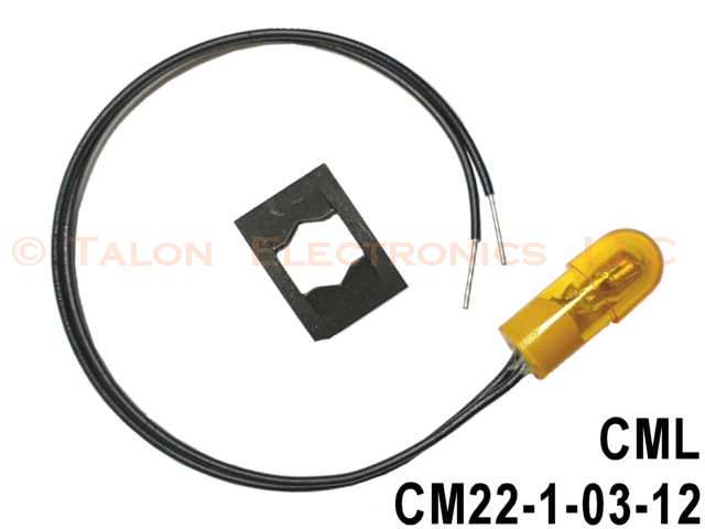   Panel Mount Amber 6V Incandescent Indicator  - CML CM22-1-03-12