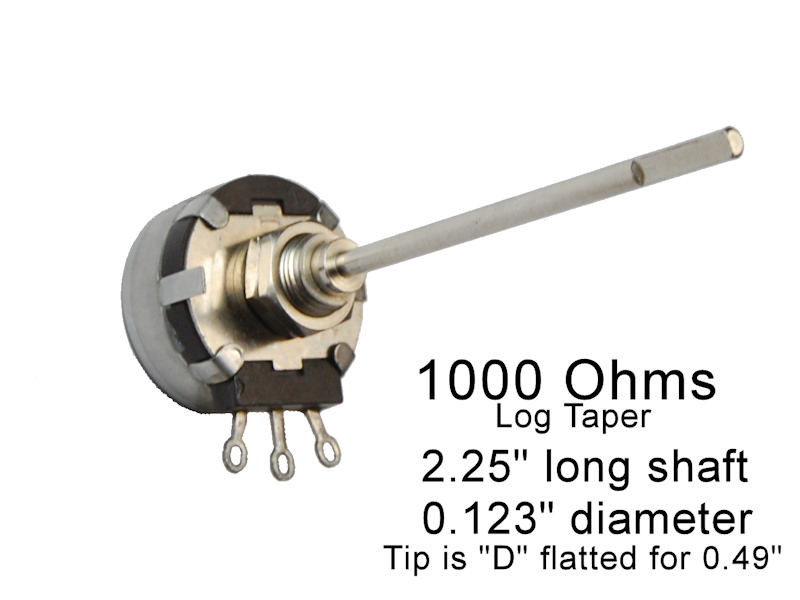    1000 Ohm Clarostat Logarithmic Taper Potentiometer