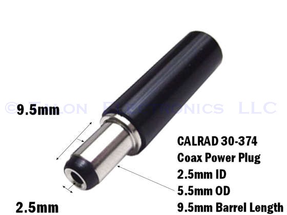  2.5mm DC Power Plug - Calrad 30-374