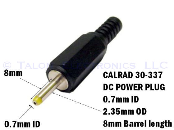 0.7mm DC Power Plug - Calrad 30-337