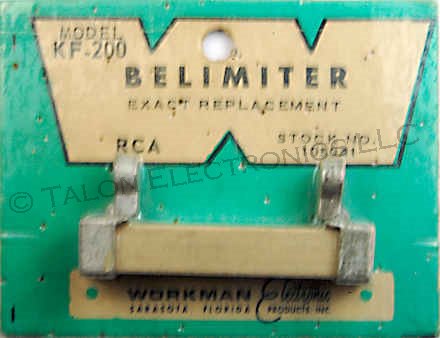 RCA 105041 Belimiter Fusible Resistor - Supplied as Workman KF-200