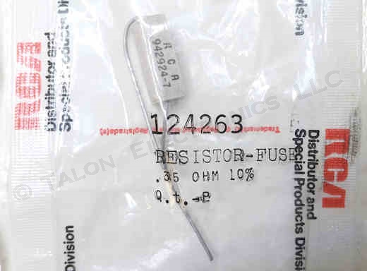 RCA 124263 Power Resistor 0.35 Ohms Fuse Resistor