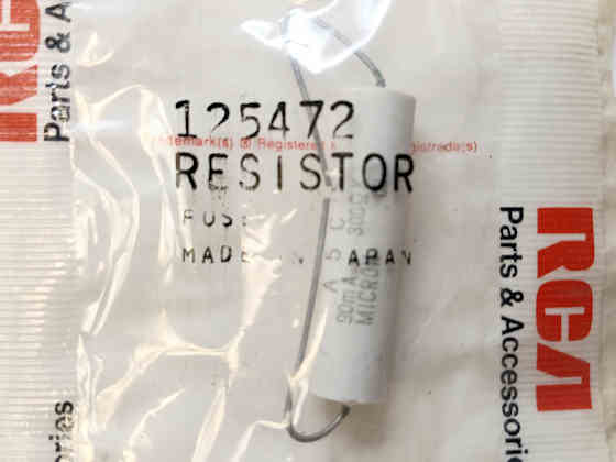 RCA 125472 Fusible Resistor