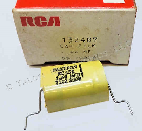 RCA 132487 1.64uf 200V Film Capacitor