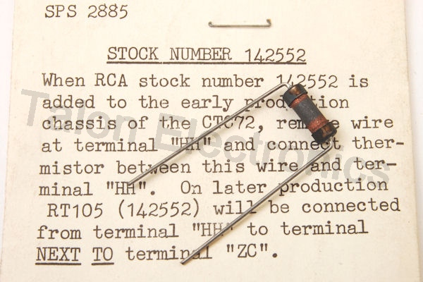 RCA 142552 Thermistor