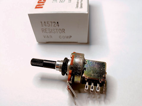 RCA 145724  Potentiometer with Push-Pull DPDT switch, Round Shaft