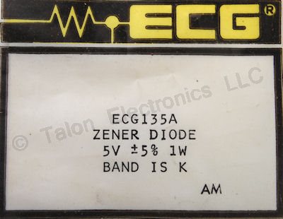  ECG135A 5.1 Volt 1W Axial Zener Diode