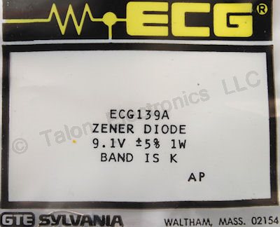  ECG139A 9.1V 1W Zener Diode