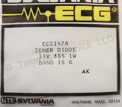  ECG147A 33V 1W Axial Lead Zener Diode