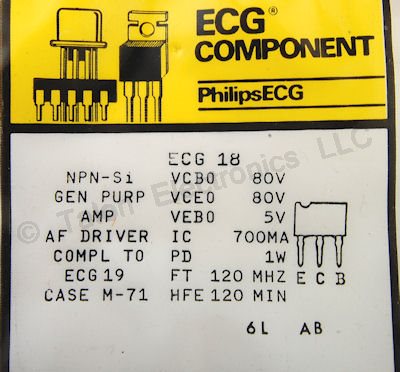    ECG18 NPN Silicon Transistor