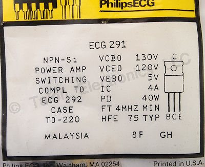  ECG291 NPN Silicon Transistor