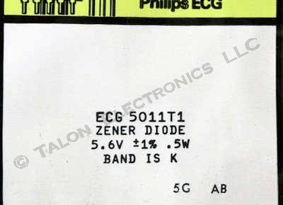 ECG5011T1 5.6V 500mW Zener Diode - NTE5011T1 Equivalent - 1% Tol