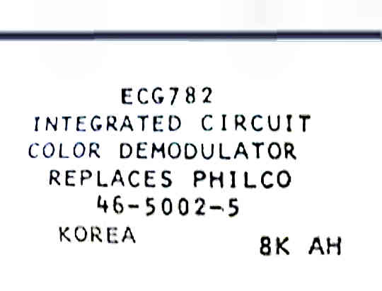  ECG782  TV Chroma Demodulator IC