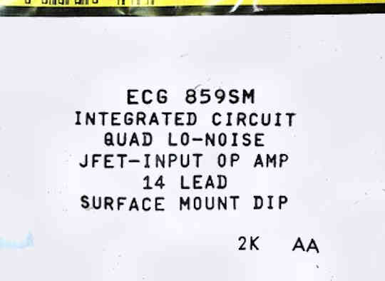  ECG859SM Surface Mount Quad Low Noise JFET Input Op Amp