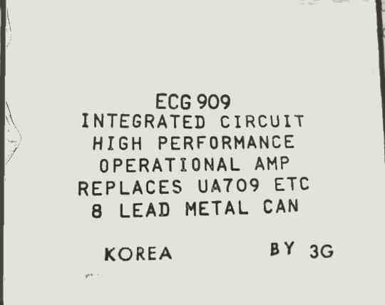  ECG909 High Performance Op Amp IC - 709HC