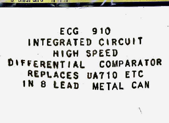  ECG910 High-Speed Differential Comparator