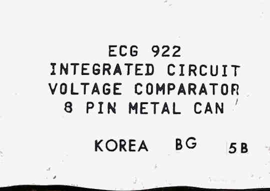 ECG922 Voltage Comparator IC