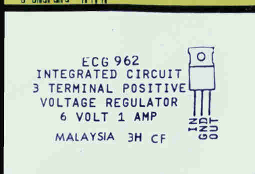  ECG962 3–Terminal Positive Voltage Regulator, 6V