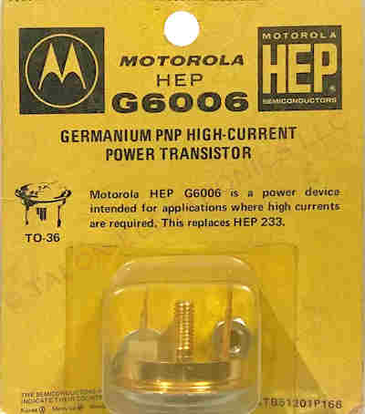 HEP-G6006 TO-36 PNP High Current Power Transistor 65V 15A 170W