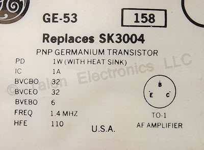  GE-53 PNP Germanium Power Transistor