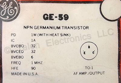  GE-59 NPN Germanium Power Transistor