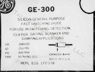     GE-300 Silicon Switching Diode - NTE177 Equivalent