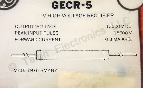 GECR-5 Selenium High Voltage Rectifier 13KV, 300uA