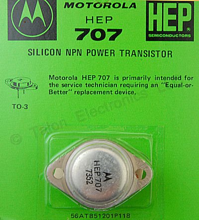 HEP-707 High Voltage High Power NPN Transistor