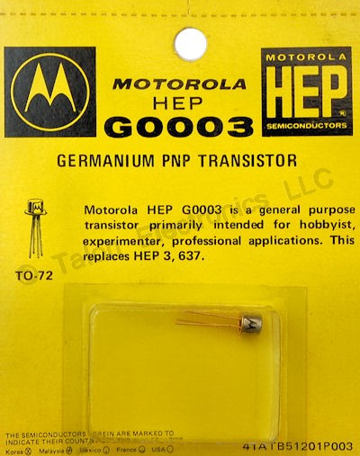 HEP-G0003 PNP Germanium Signal Transistor