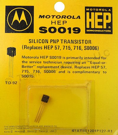 HEP-S0019 PNP Silicon Transistor