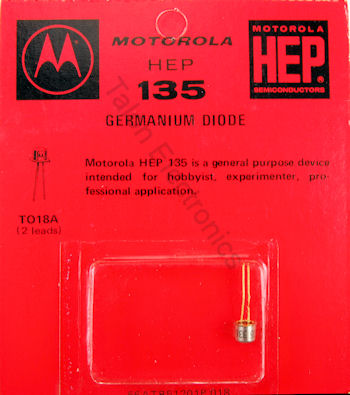 HEP-135 Germanium Diode 40V, 30mA - 1N60 Replacement