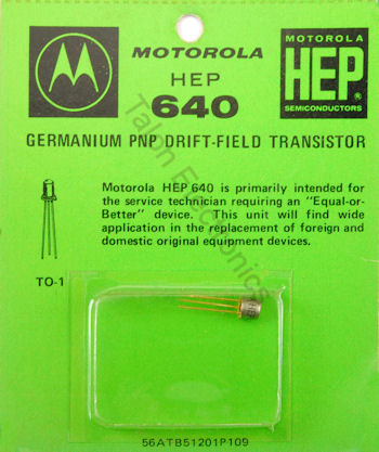 HEP-640 PNP Germanium Drift Field Transistor