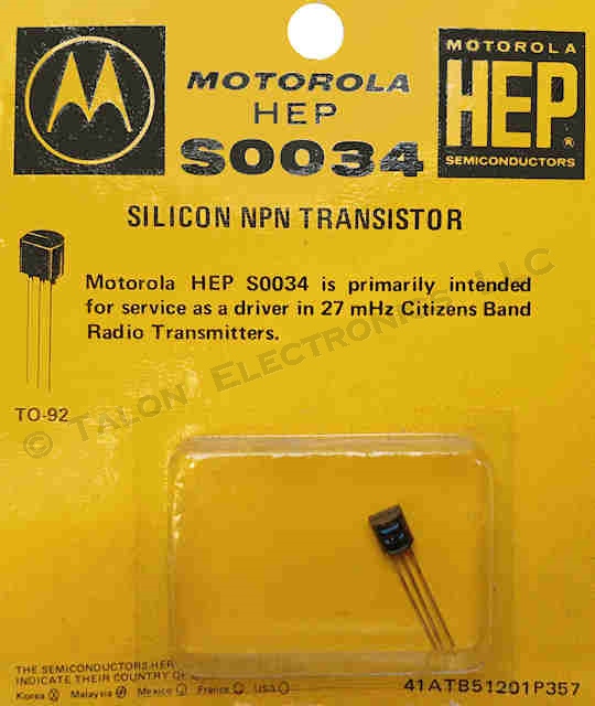 HEP-S0034 NPN 27Mhz Driver Transistor