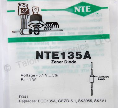   NTE135A  5.1V 1 Watt Zener Diode