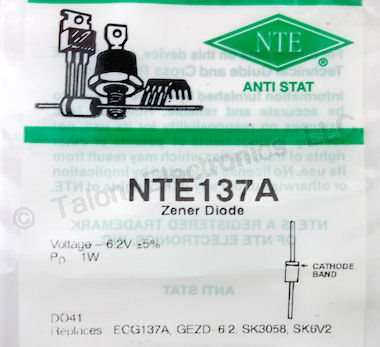   NTE137A  6.2V 1 Watt Zener Diode