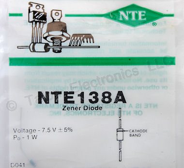   NTE138A 7.5V 1 Watt Zener Diode