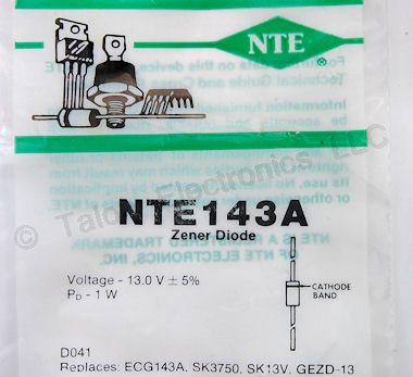   NTE143A 13V 1 Watt Zener Diode