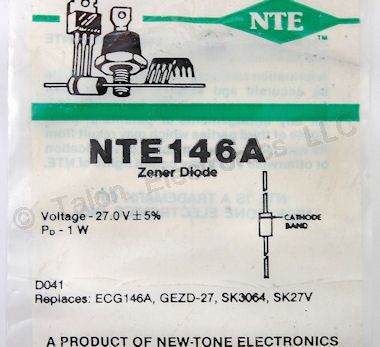   NTE146A 27V 1 Watt Zener Diode